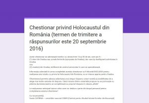 chestionar-holocaust-romania-google-docs